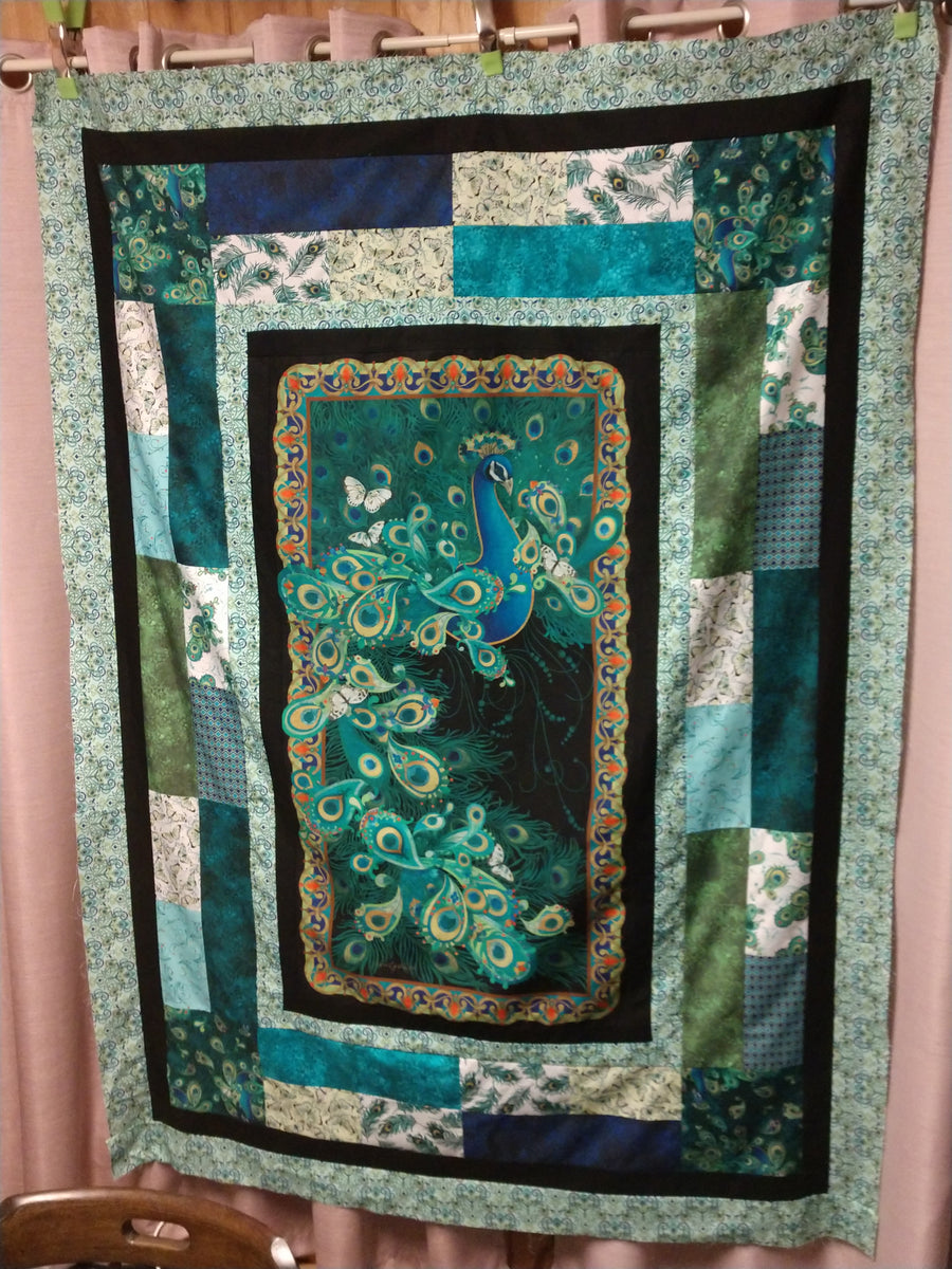 Viridian Harmony Peacock Quilt Kit 55" X 74" Quilter's Loft