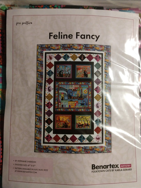 Feline Fancy Quilt Kit 47" X 67"